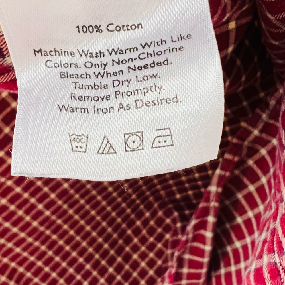 Eddie Bauer red plaid button down shirt long sleeve - Picture 10 of 10